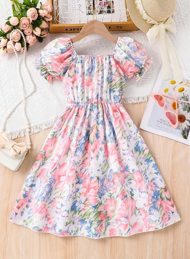 تايك تو Take Two Multi Floral Print A-Line Dress