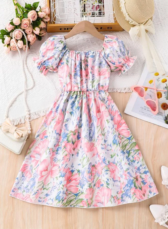 تايك تو Take Two Multi Floral Print A-Line Dress