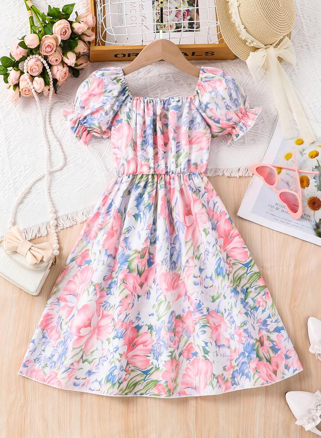 تايك تو فستان - بطبعة زهور متعددة من تيك تو - Image 1