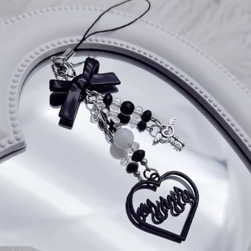 cioatu Homvog 1-4PCS Cute Phone Charms Aesthetic Y2K Cell Phone Charms Strap Strawberry Butterfly Star PhoneCharm Y2K Accessories for Bag Keychain Airpods Camera Pendants Decor (4x Butterfly Heart) - Image 4