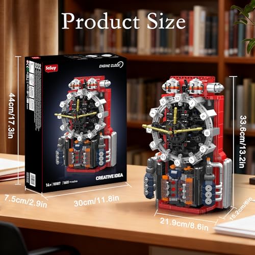 Sosuy Boxer Flat6 Engine Model for Adults Dual Opposed Pistons Clock - Image 5