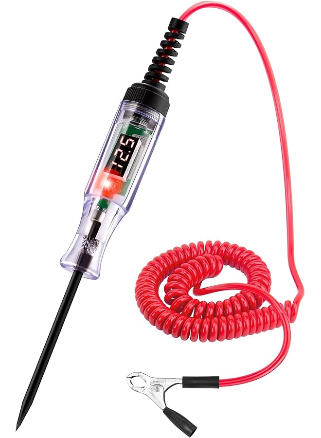 promass Test Light Automotive 5-90V Digital LED Circuit Tester with Voltage Display, Auto Bidirectional Voltage Tester, Electric Test Pen with Extended Spring Wire & Probe - Image 1