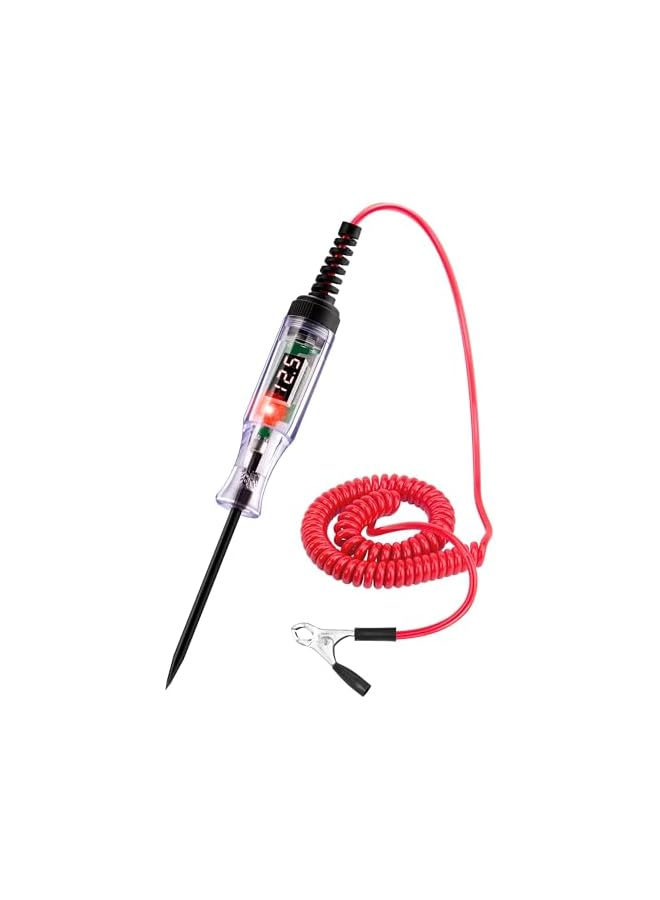 promass Test Light Automotive 5-90V Digital LED Circuit Tester with Voltage Display, Auto Bidirectional Voltage Tester, Electric Test Pen with Extended Spring Wire & Probe - Image 2