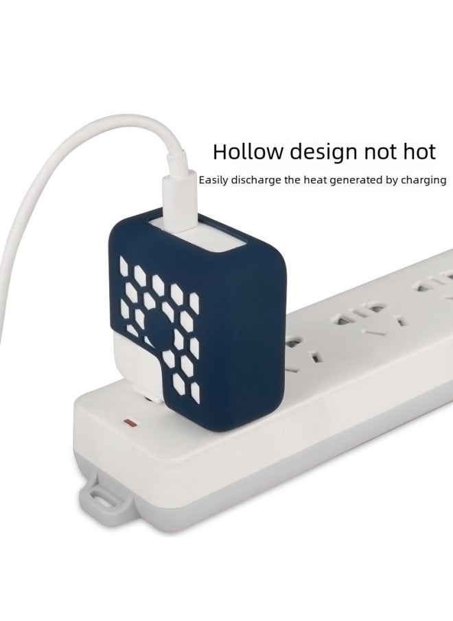 Generic - Macbook Apple Laptop Power Adapter 13 Inch 15 Inch 16 Inch Silicone Protective Case Cover Dustproof Shockproof Breathable Eco-friendly-Color:Black-Applicable Model:10W Ipad - Image 1