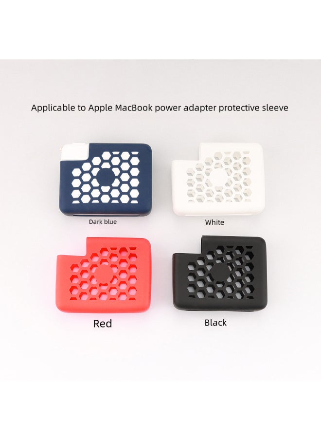 Generic - Macbook Apple Laptop Power Adapter 13 Inch 15 Inch 16 Inch Silicone Protective Case Cover Dustproof Shockproof Breathable Eco-friendly-Color:Black-Applicable Model:10W Ipad - Image 1