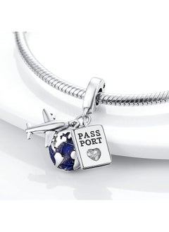 Oasisgalore 925 Sterling Silver Charms For Bracelets And Necklaces Airplane Passport Dangle Pendants Beads Butterfly Dragonfly Charms Jewelry Gift For Women  - Image 3