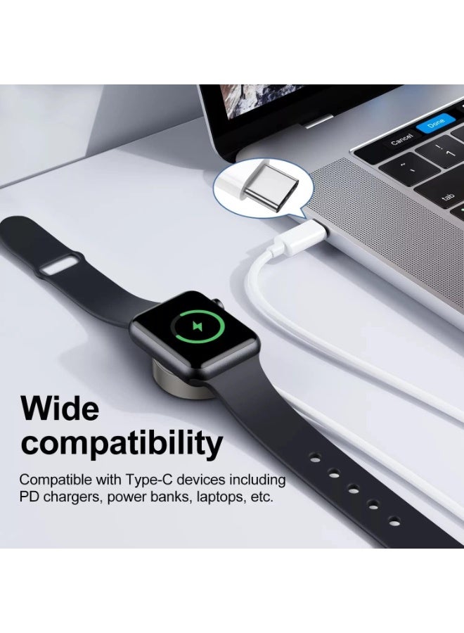 شاحن ساعة ذكية مغناطيسي كابل USB-C، 1 متر، شحن سريع، محمول - Image 3