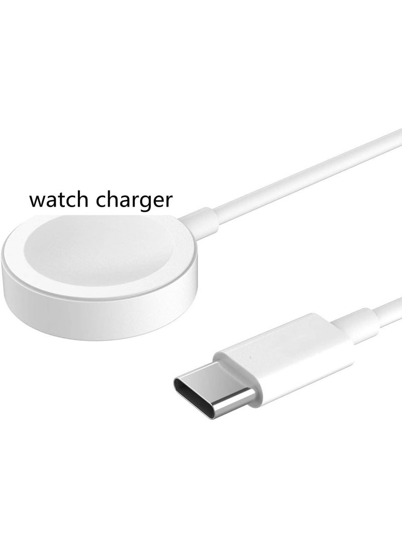 شاحن ساعة ذكية مغناطيسي كابل USB-C، 1 متر، شحن سريع، محمول - Image 2