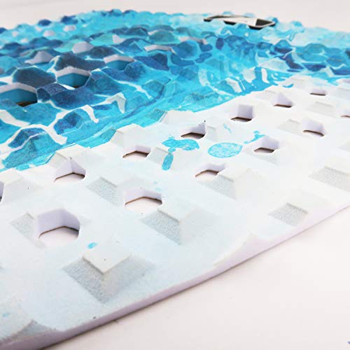 AQUBONA 3 Piece Stomp Pad Surfboard EVA Traction Pad Adhesive Professional Tail Pad/Applies All Boards - Surfboards, Shortboards, Longboards, Skimboards/Multiple Color Choices (Oceana) - Image 3