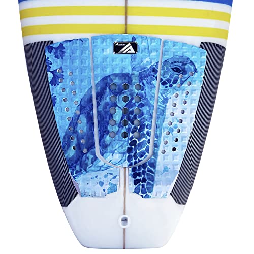 AQUBONA 3 Piece Stomp Pad Surfboard EVA Traction Pad Adhesive Professional Tail Pad/Applies All Boards - Surfboards, Shortboards, Longboards, Skimboards/Multiple Color Choices (Oceana) - Image 5