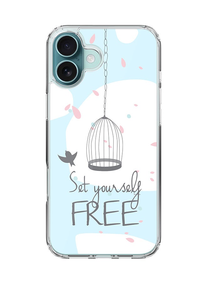 Stylizedd For iPhone 16 Plus Case [Compatible with MagSafe] Slim Magnetic cover Clear Phone Case - Set Yourself Free - Image 1