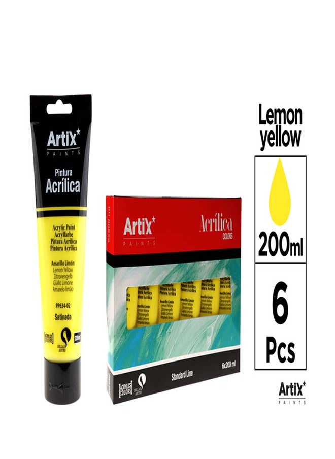 Acrylic Paint Set - 6 x 200 ml- LEMON YELLOW - pzsku/Z68ED57A136BB49B6491AZ/45/_/1726504820/6e6186ce-3630-4f80-9a88-268d9d3a67b4