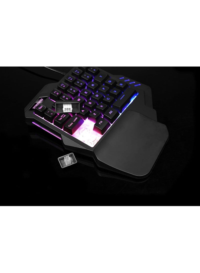 أرنو لوحة مفاتيح الألعاب G92 بيد واحدة RGB بإضاءة خلفية محمولة صغيرة لوحة مفاتيح الألعاب المريحة وحدة تحكم ألعاب الكمبيوتر PS4 Xbox Gamer - Image 2