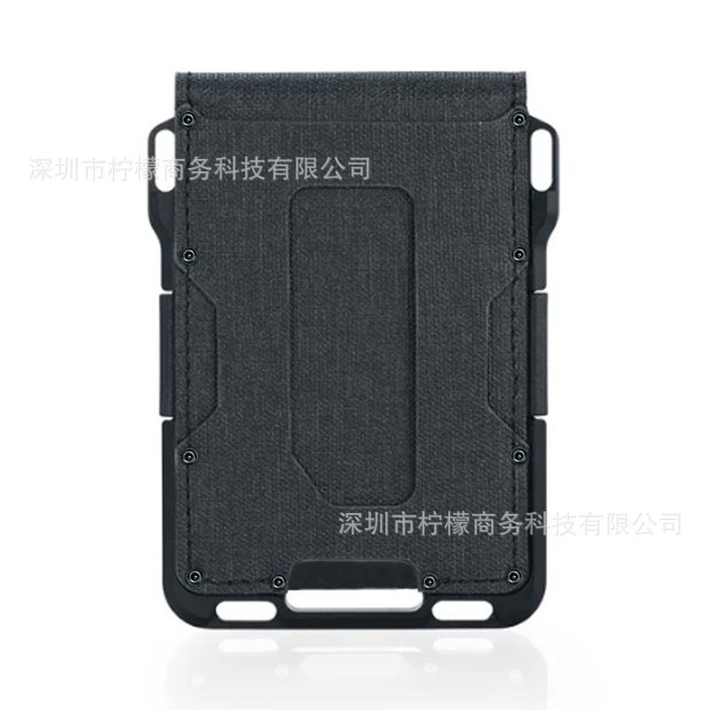 Factory Direct driving license wallet metal RFID card holder card holder anti-theft brush aluminum alloy credit card holder bank cardBlack Metal Black MF Leather Black Metal Black MF Leather