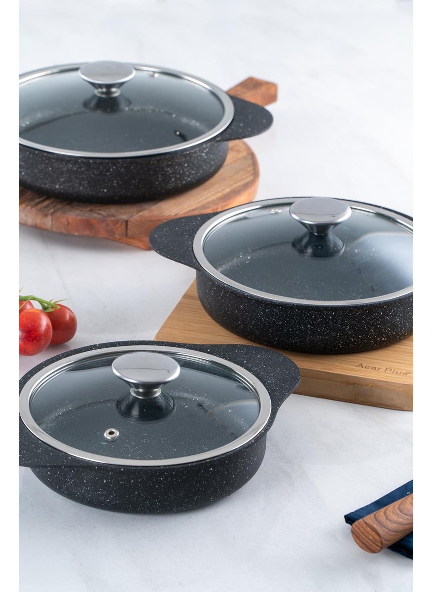 Acar - Camille Black 6 Piece Cast Iron Pan Set - Image 1