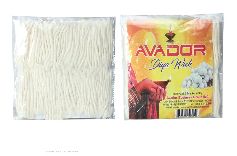 Avador Pack of 5 Hand Rolled Cotton Diya Wicks for Puja Batti Akhand Oil Lamps Big