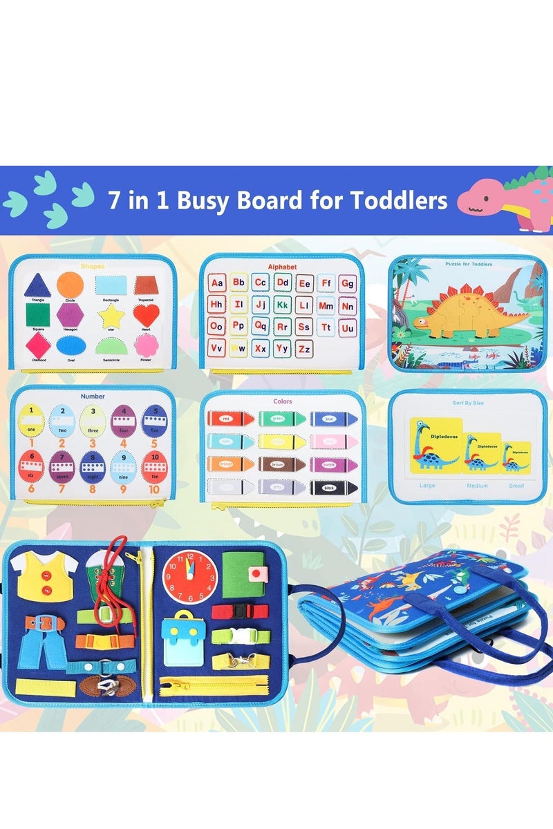 لوحة نشاط تعليمية للأطفال بعمر 1 و2 و3 و4 سنوات، لوحة نشاط مونتيسوري الحسية، ألعاب تعلم المهارات الحركية الدقيقة لمرحلة ما قبل المدرسة للأولاد والبنات، ألعاب أطفال رائعة لون (ازرق) - Image 3