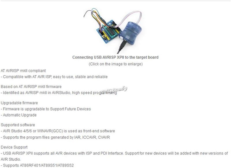 XYGStudy XYG-AVR Compatible Atmel AT AVRISP mkII AVR ISP mk2 USB MCU Programmer - Image 3