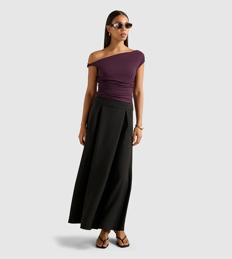 Forever New  Maria Pleat Maxi Skirt for Women | Best Price UAE