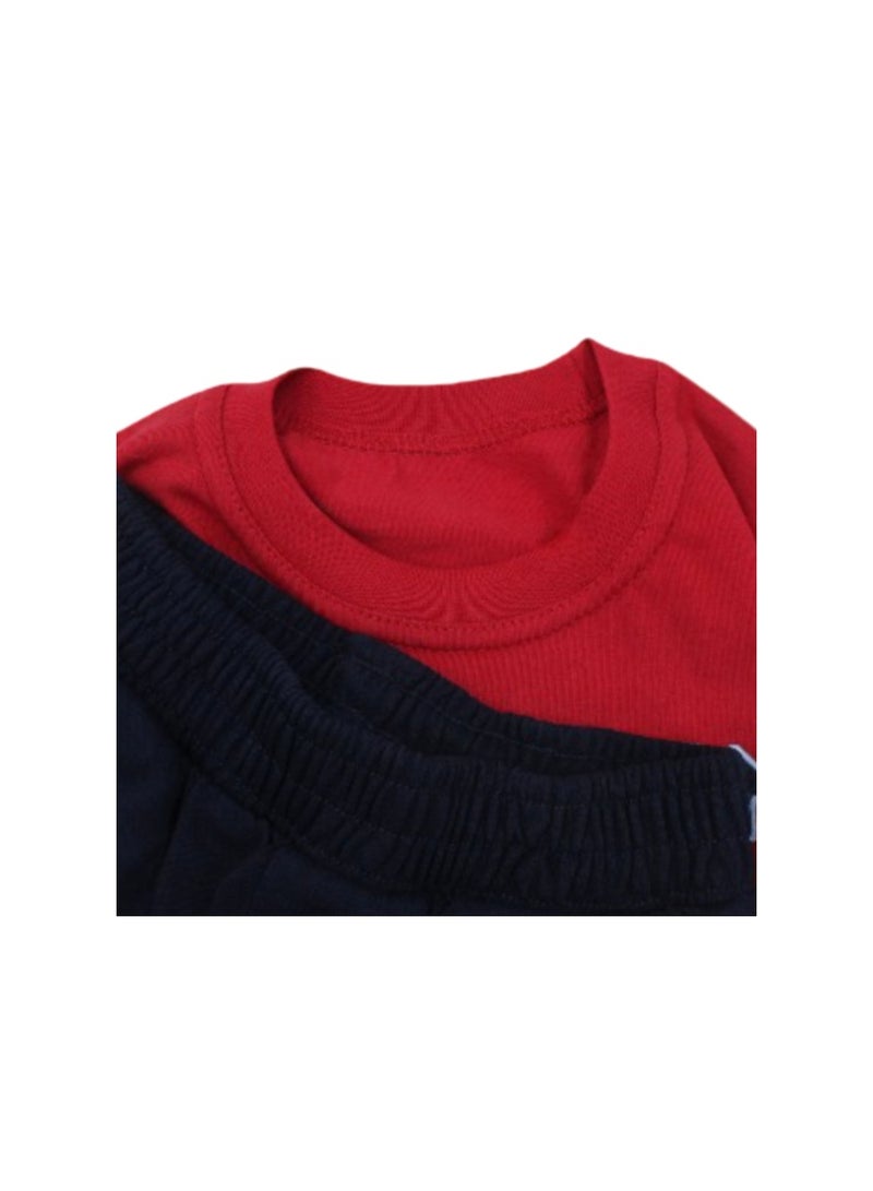 دريم بيجامة قطنية قصيرة الأكمام للأولاد - حمراء اللون بطبعة "لاعب ألعاب فيديو عبر الإنترنت" - Image 3