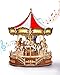 Rowood 3D Puzzles for AdultsWooden Carousel Music Box for AdultsDIY Christmas Collectible Building Model Kit Classic Carousel - Image 2