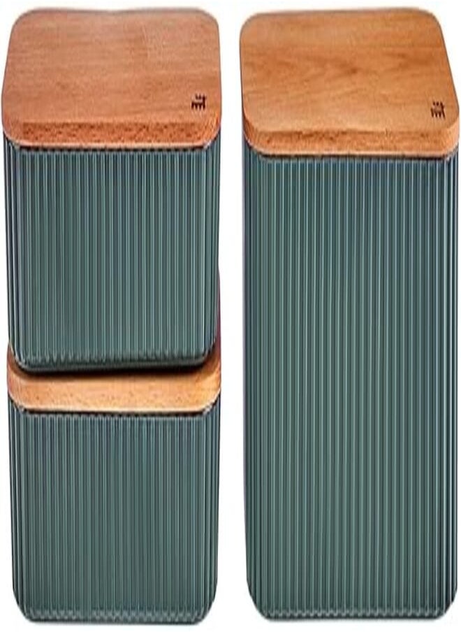 Karaca Karaca | Massimo Set of 3 Storage Containers Green 