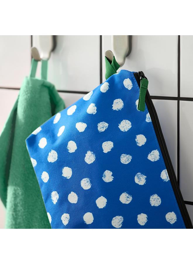 erorex Toiletry Bag, Blue/White/Dotted - Image 3