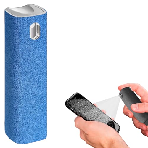 IO CLEAN Mini Screen Cleaner Spray – Finger Proof Screen Cleaner for Smartphones, iPads, MacBooks, Laptops, Car Screens, Touchscreens – 3 in1 Mist Cleaner, Microfiber Cloth and Protective Cover (Blue) - Image 1
