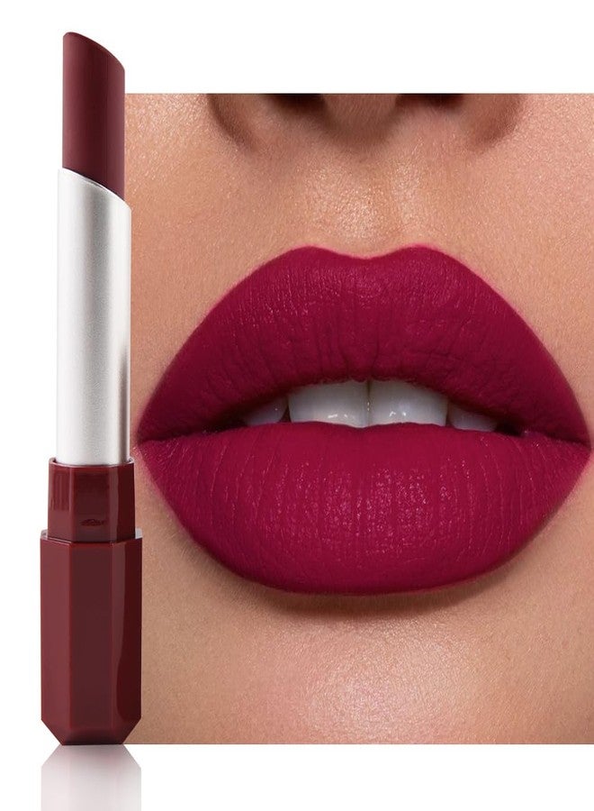 HHLTOH Dark Red Matte Lipstick - Lip Crayon & Face Paint Stick for Women, Smooth Pigmented Everyday Wear, Younger-Looking Lip Makeup, Labial con color para uso diario 04 - Image 1