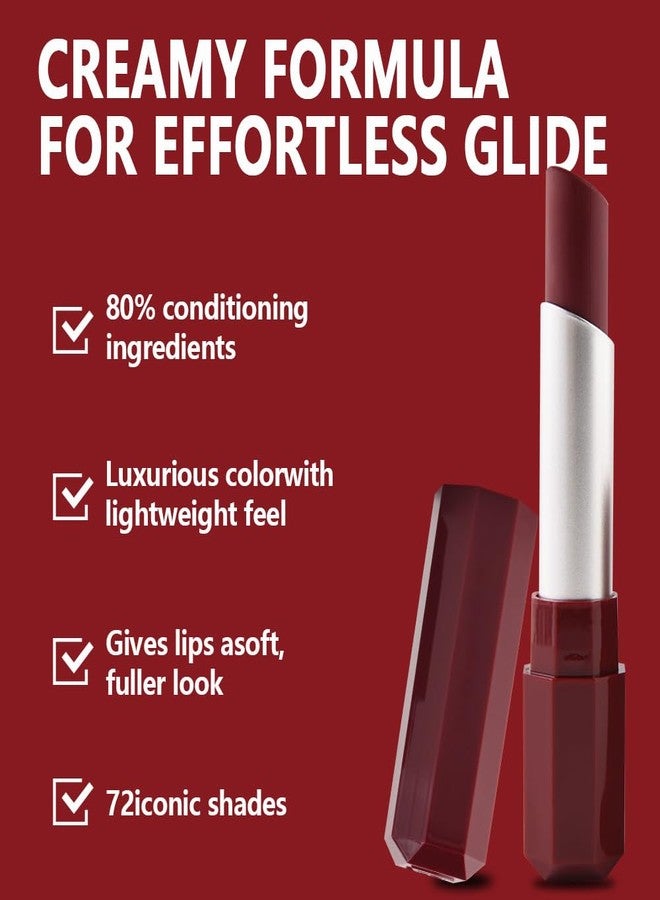 HHLTOH Dark Red Matte Lipstick - Lip Crayon & Face Paint Stick for Women, Smooth Pigmented Everyday Wear, Younger-Looking Lip Makeup, Labial con color para uso diario 04 - Image 4