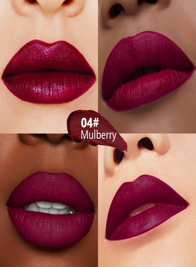 HHLTOH Dark Red Matte Lipstick - Lip Crayon & Face Paint Stick for Women, Smooth Pigmented Everyday Wear, Younger-Looking Lip Makeup, Labial con color para uso diario 04 - Image 3