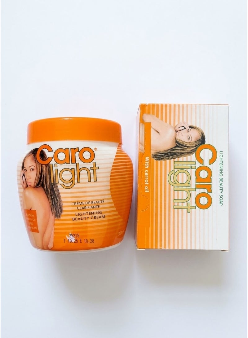 Caro Light lightening beauty cream 300ml + Caro Light lightening soap 180g
