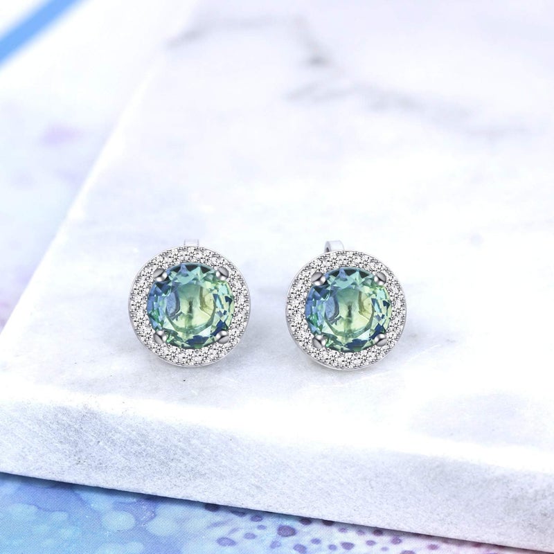 YOQUCOL 8MM Cubic Zirconia Crystal Clip On Stud Earrings Round Non Pierced Earrings for Women - Image 5