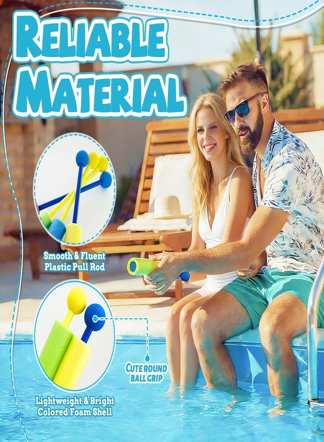 Zddaoole 12 Pack Water Guns for Adults, Foam Water Soaker Blaster Set, Colorful Squirt Guns for Pool Battles, Beach Fun & Summer Party Activities - Image 3