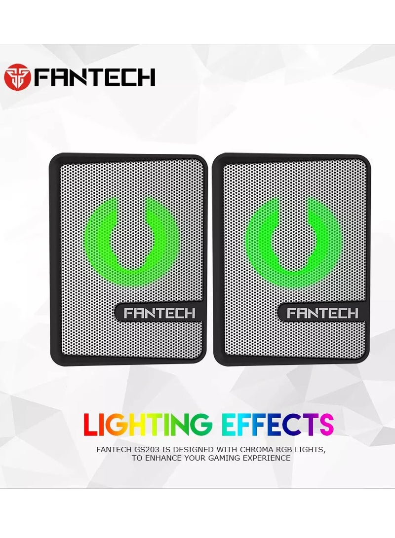FANTECH GS203 BEAT Gaming Speaker - Stereo 2 Channels 6W - With LED Lighting  - Image 3