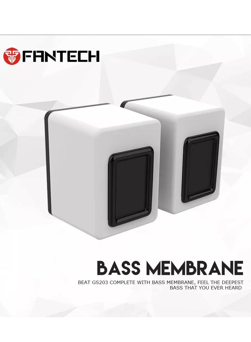 FANTECH GS203 BEAT Gaming Speaker - Stereo 2 Channels 6W - With LED Lighting  - Image 4