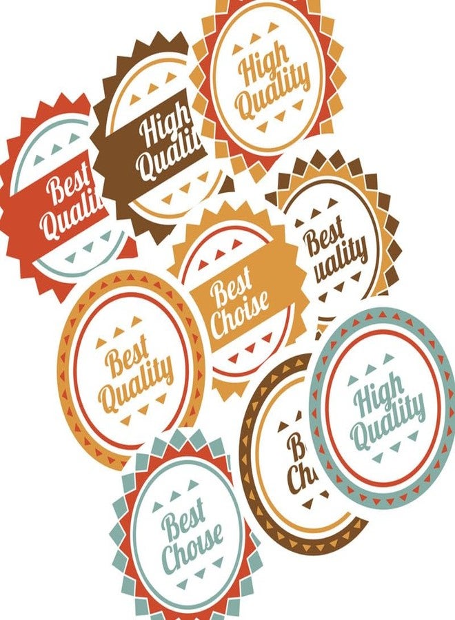SLGIFT Vinyl Best-Quality Theme Sticker, Self-Adhesive Vinyl Stickers, 54 Pieces, 2 x 2 Inches Round Sticker, 9 Unique Designs, R010 - Image 3