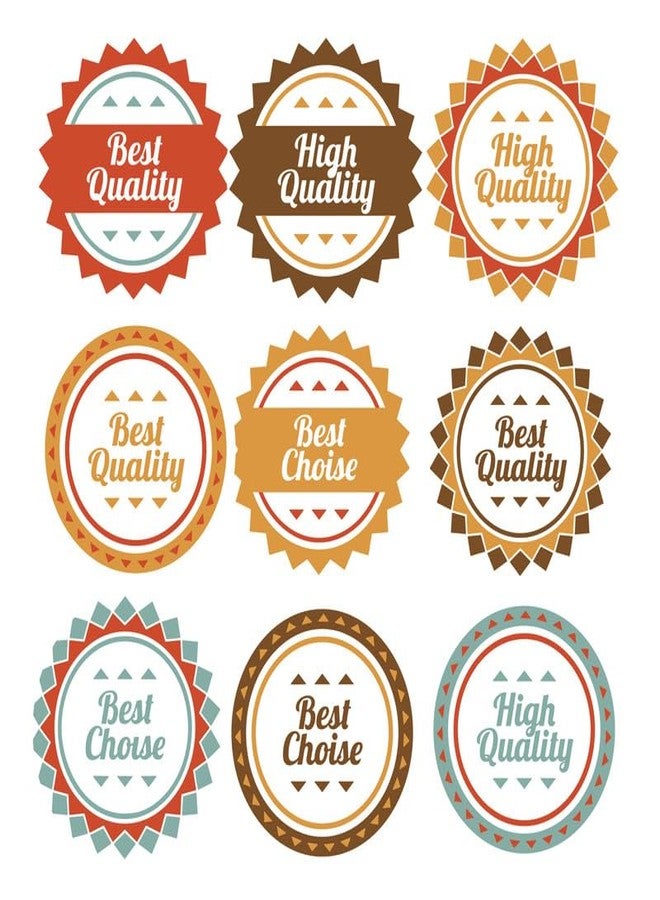 SLGIFT Vinyl Best-Quality Theme Sticker, Self-Adhesive Vinyl Stickers, 54 Pieces, 2 x 2 Inches Round Sticker, 9 Unique Designs, R010 - Image 2