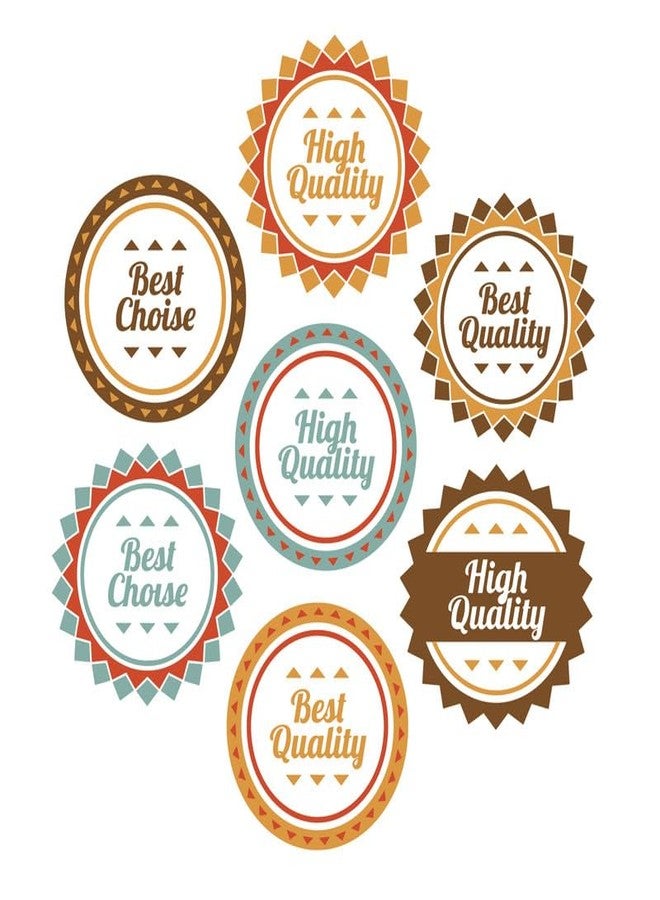 SLGIFT Vinyl Best-Quality Theme Sticker, Self-Adhesive Vinyl Stickers, 54 Pieces, 2 x 2 Inches Round Sticker, 9 Unique Designs, R010 - Image 1