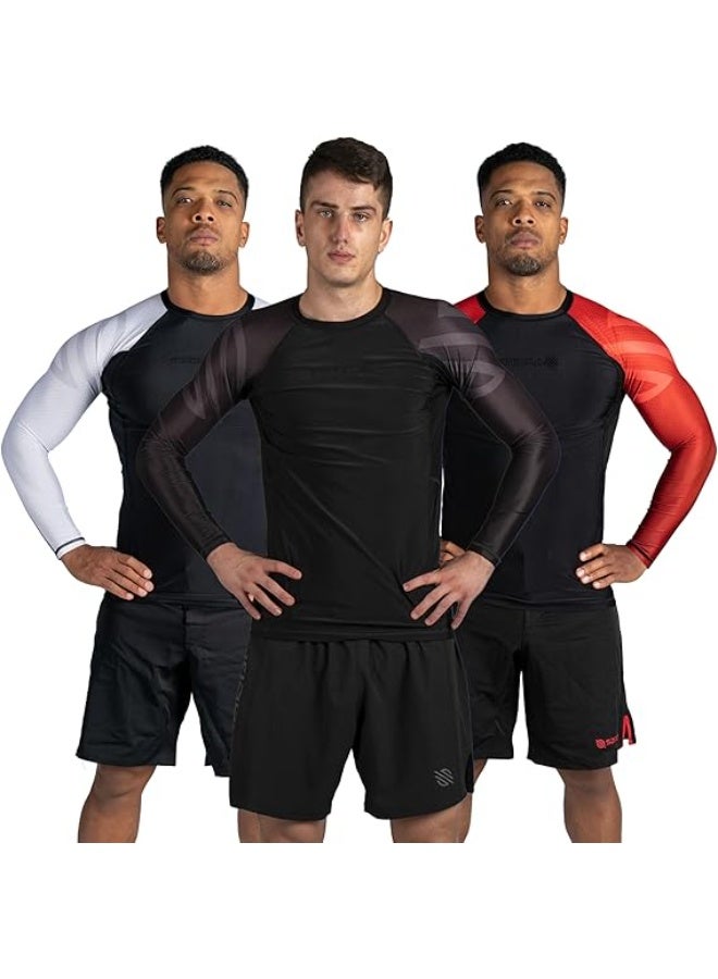 Sanabul  Essential Long Sleeve Compression Shirts For Men | Mma Bjj Athletic Compression Shirt | Men Cross Training Rashguard (Medium, All Black) - Image 1