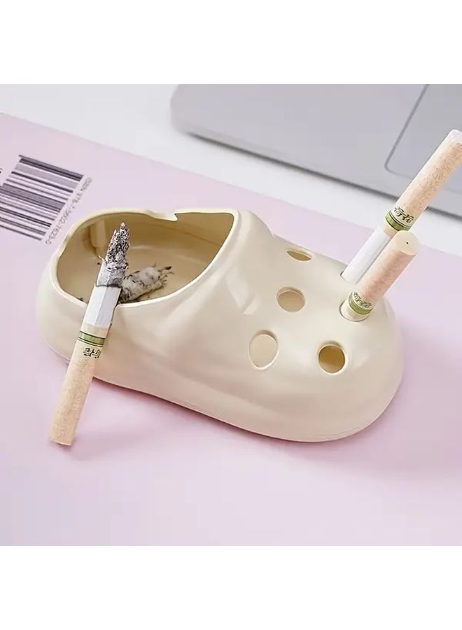 Black Flame Retardant PP Ashtray Heat Resistant Non Slip Base Cute Crocodile Design Home Office - Image 4