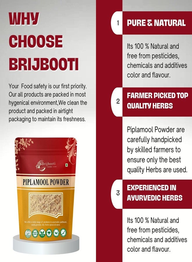 Brijbooti Pipla Mool Powder (100 gm) | Piplamool Dampa | Piplamool Powder | Peepla Mool Powder - Image 5