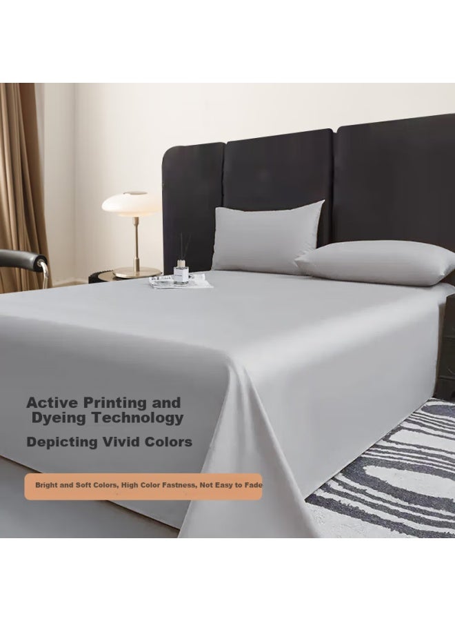 Danisa Crown Single Piece Pure Cotton Class A Full Cotton Single 1.5/1.8m Bed Sheet Cover Dormitory 230*245cm Ash Gray - Image 2