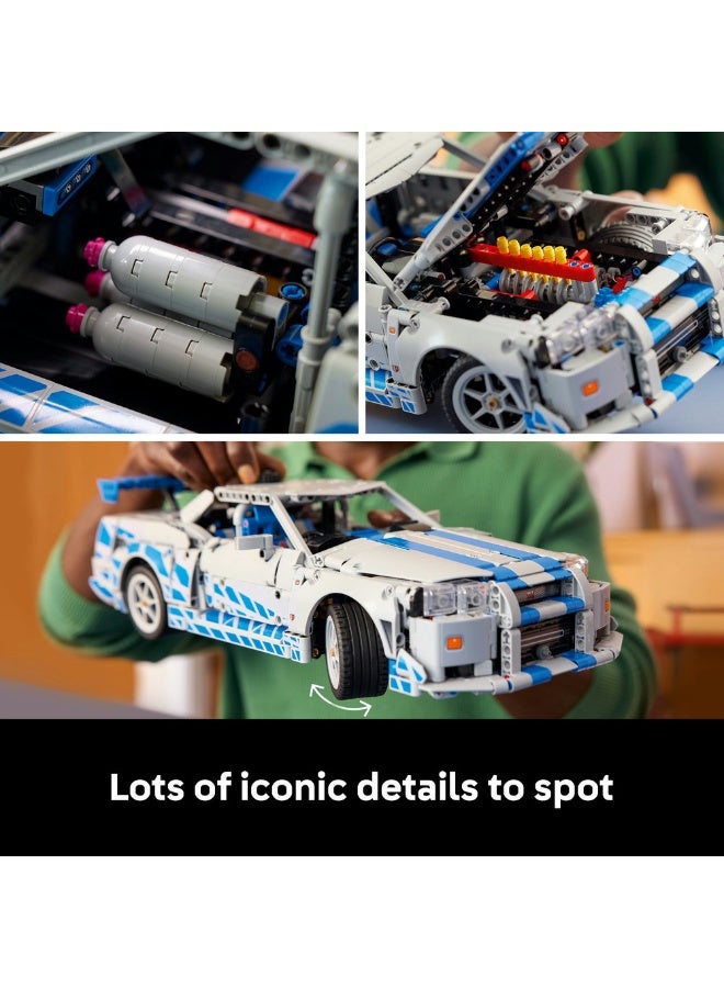 LEGO Technic 2 Fast 2 Furious Nissan Skyline Gt-R (R34) Car 42210 (1410) Pieces  - Image 5