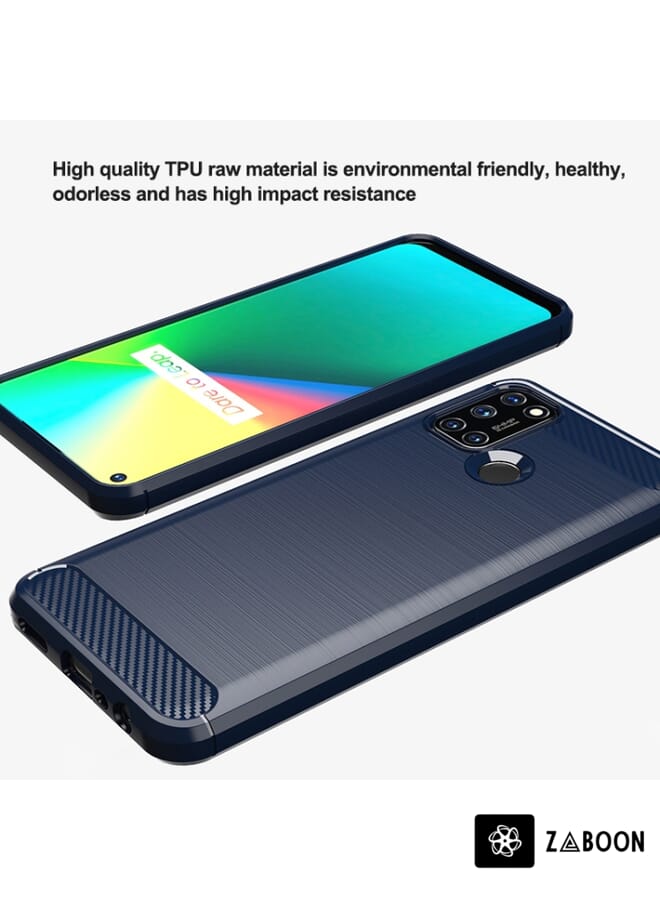 Zaboon Protective Case Cover For Realme 7i Brushed Texture Carbon Fiber TPU - Image 4