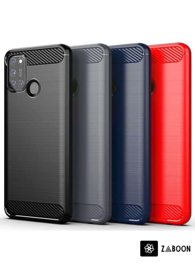 Zaboon Protective Case Cover For Realme 7i Brushed Texture Carbon Fiber TPU - Image 2