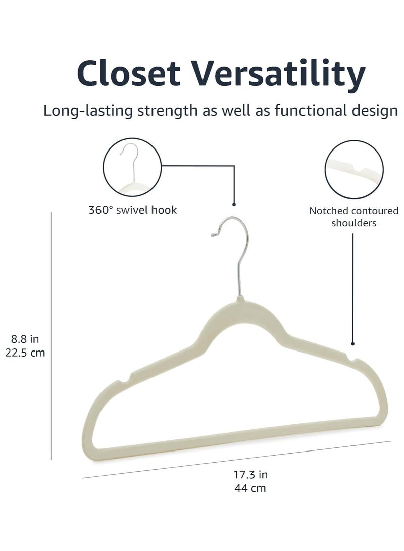 CityRiya-Long Velvet Hangers 30 Pack, Non-Slip Clothes Hangers, Suit Hangers, Robes Cloth Hanger, Heavy Duty Coat Hangers for Closet Organizer, Pants Hangers, Clothes Hanger for Robes, Coats, Pants & Dress - Image 3