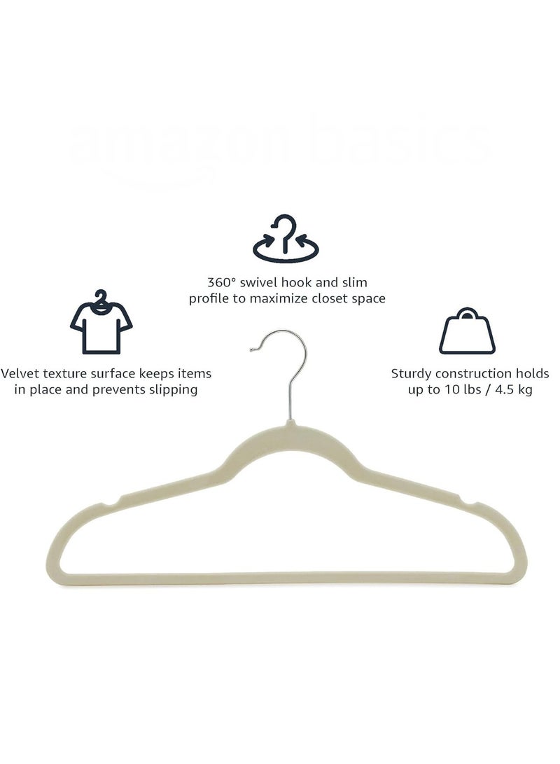 CityRiya-Long Velvet Hangers 30 Pack, Non-Slip Clothes Hangers, Suit Hangers, Robes Cloth Hanger, Heavy Duty Coat Hangers for Closet Organizer, Pants Hangers, Clothes Hanger for Robes, Coats, Pants & Dress - Image 4