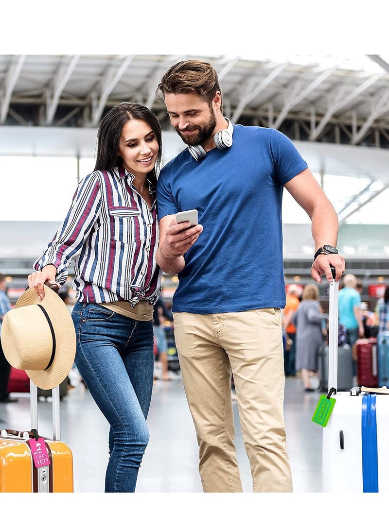 KASTWAVE Luggage Tags, 4 Pack ID Baggage Tags Suitcase Tags Travel ID Bag Tag with Name ID Card for Preventing Loss of Bags and Suitcases - Image 2