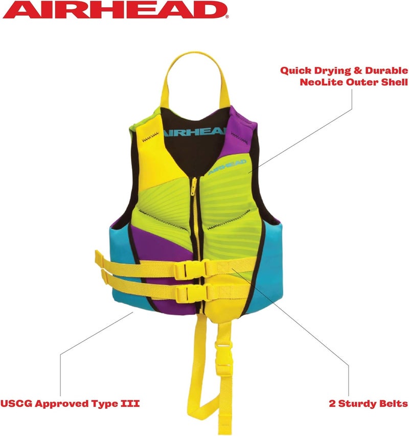 Airhead GNAR Child and Infant Kwik-Dry Neolite Flex Life Jacket, US Coast Guard Approved - Image 2